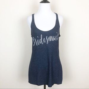 ‼️CLEARANCE‼️ Bridesmaid Graphic Racerback Tank Top